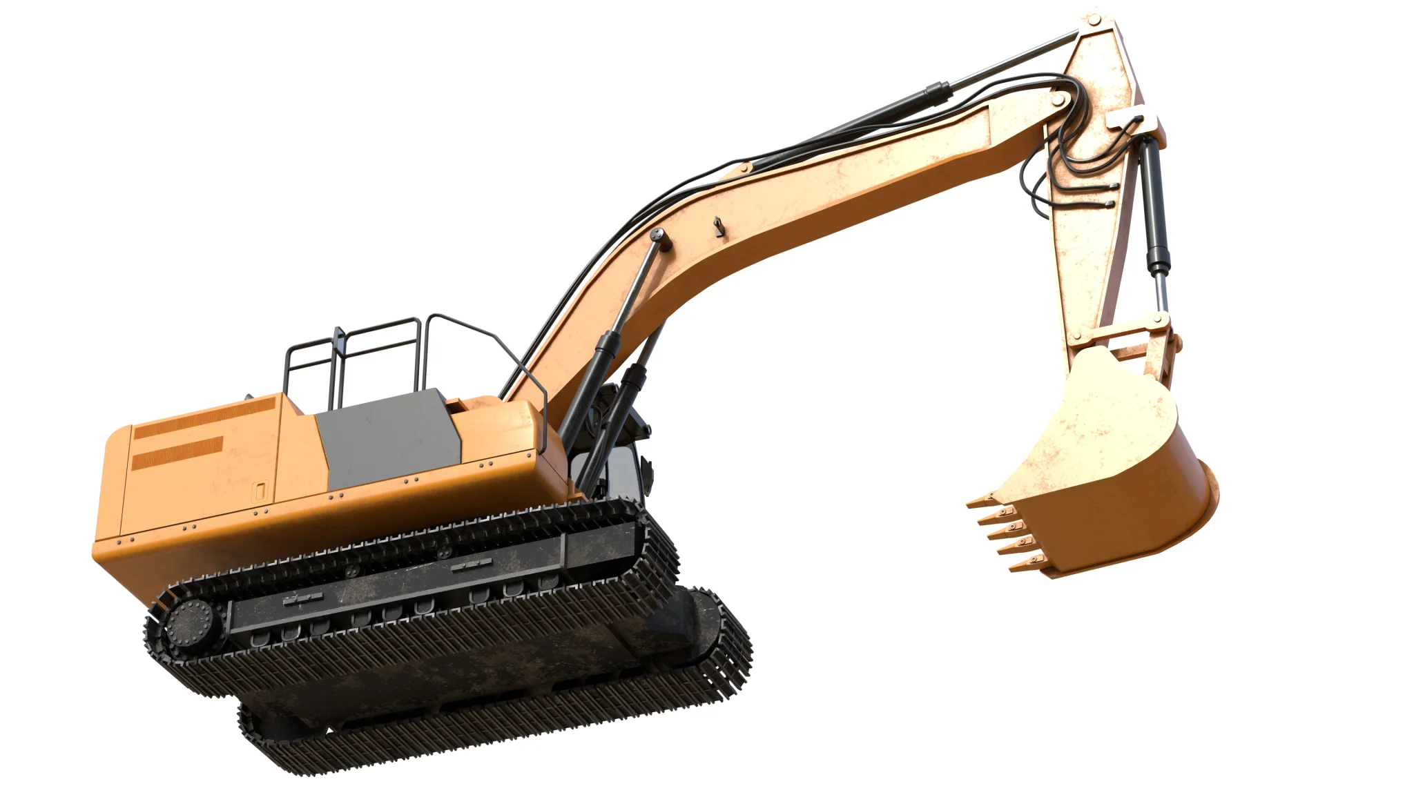 Excavator 336 Industrial Vehicle, 3D model preview 8