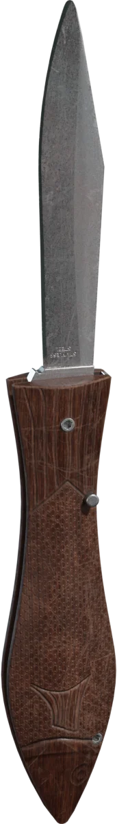 Fish-Shaped Folding Knife with Wood Grain Handle