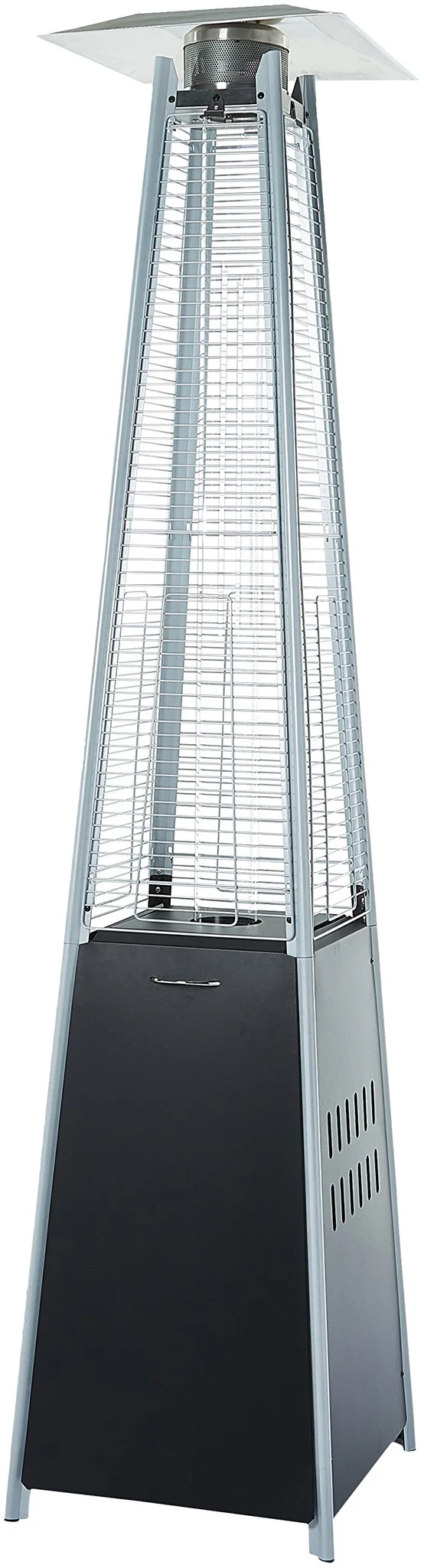 Pyramid Patio Heater – Outdoor Gas Tower Heater Black Stainless Steel
