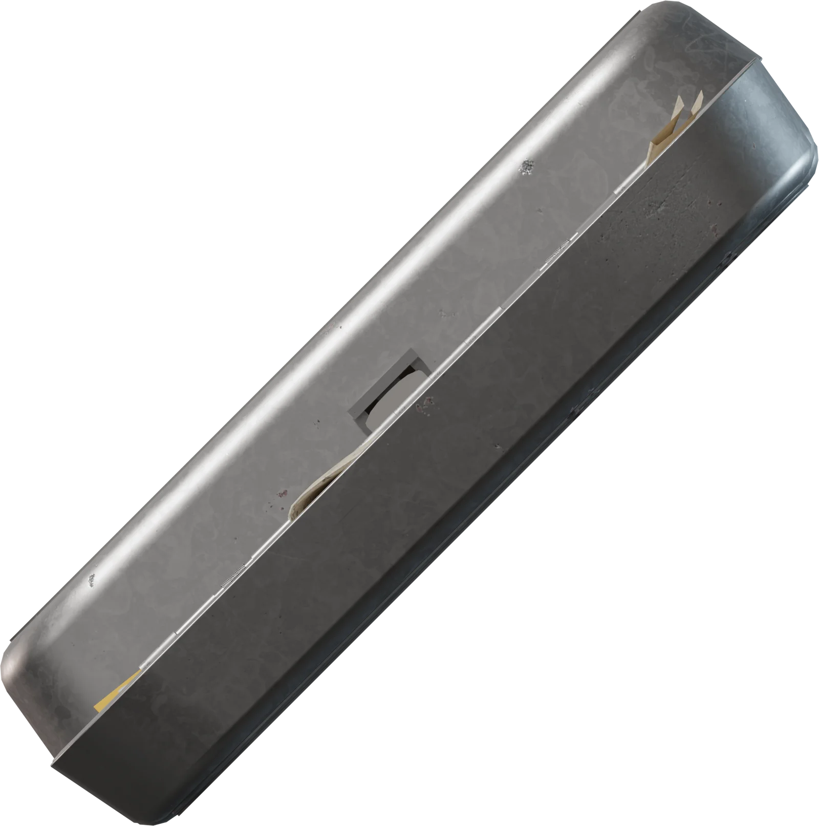 Vintage Ornate Metal Cigarette Case with Cigarettes and Notes, 3D model preview 3