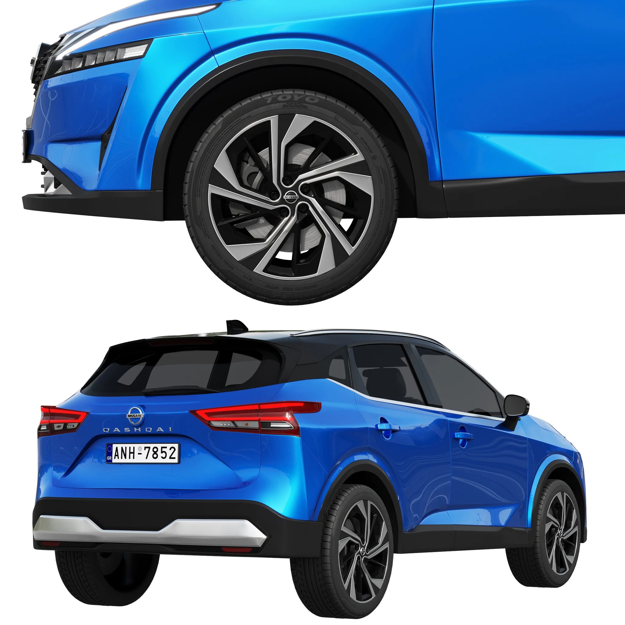 Nissan Qashqai, 3D model preview 2