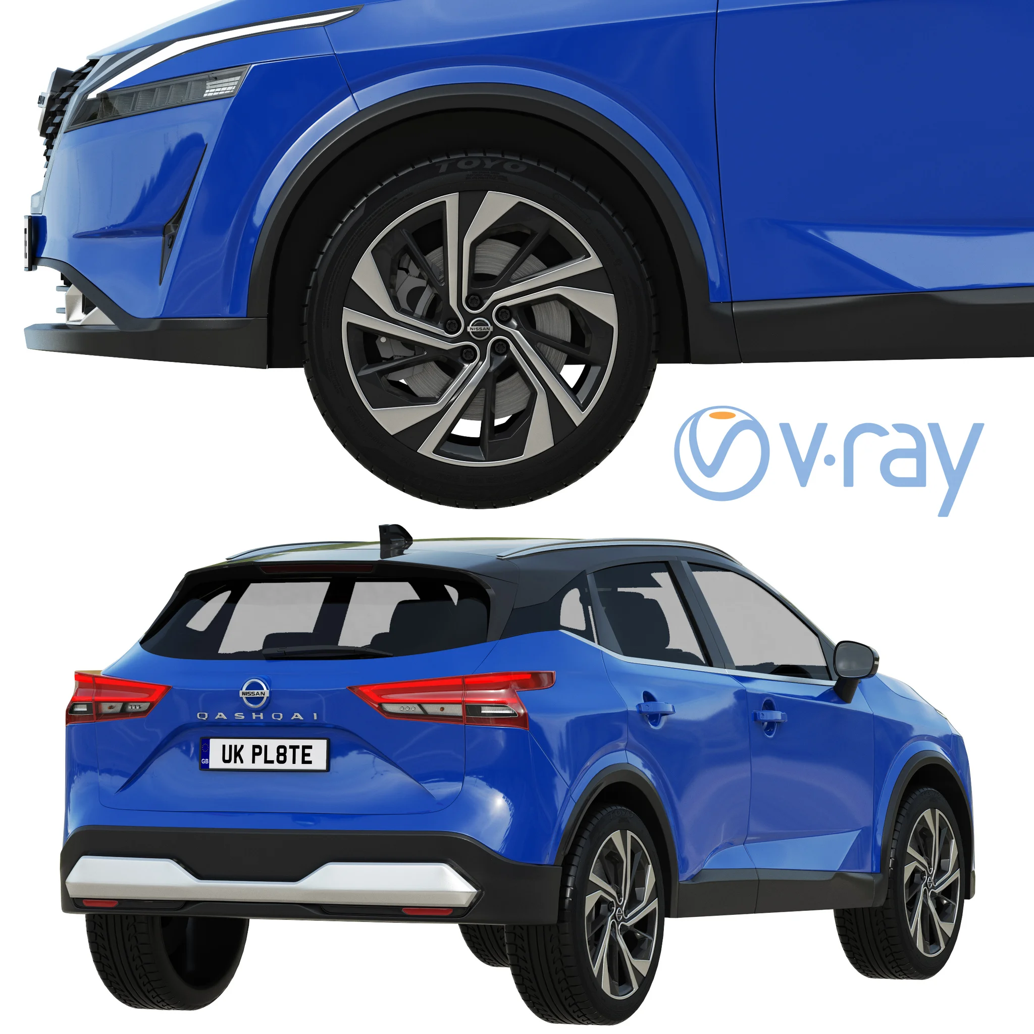 Nissan Qashqai, 3D model preview 4