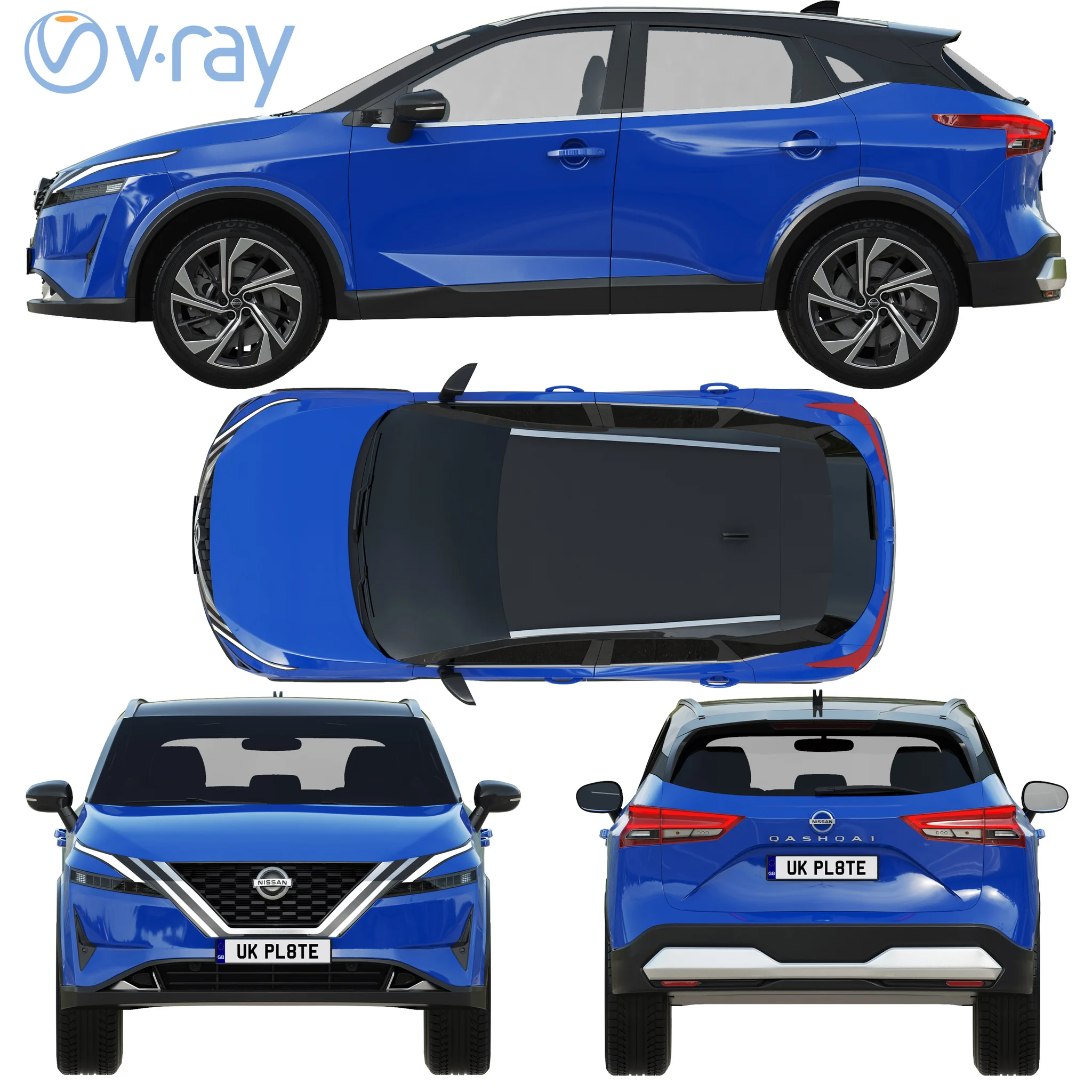 Nissan Qashqai, 3D model preview 30