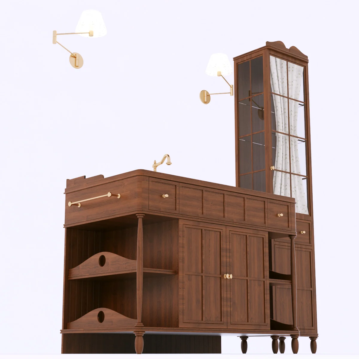 EuroDesign Green & Roses — 3D model preview 4