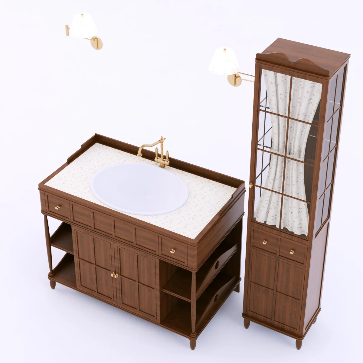 EuroDesign Green & Roses — 3D model preview 6