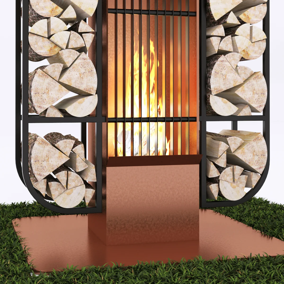 AK47 Design Thor Fireplace — 3D model preview 1