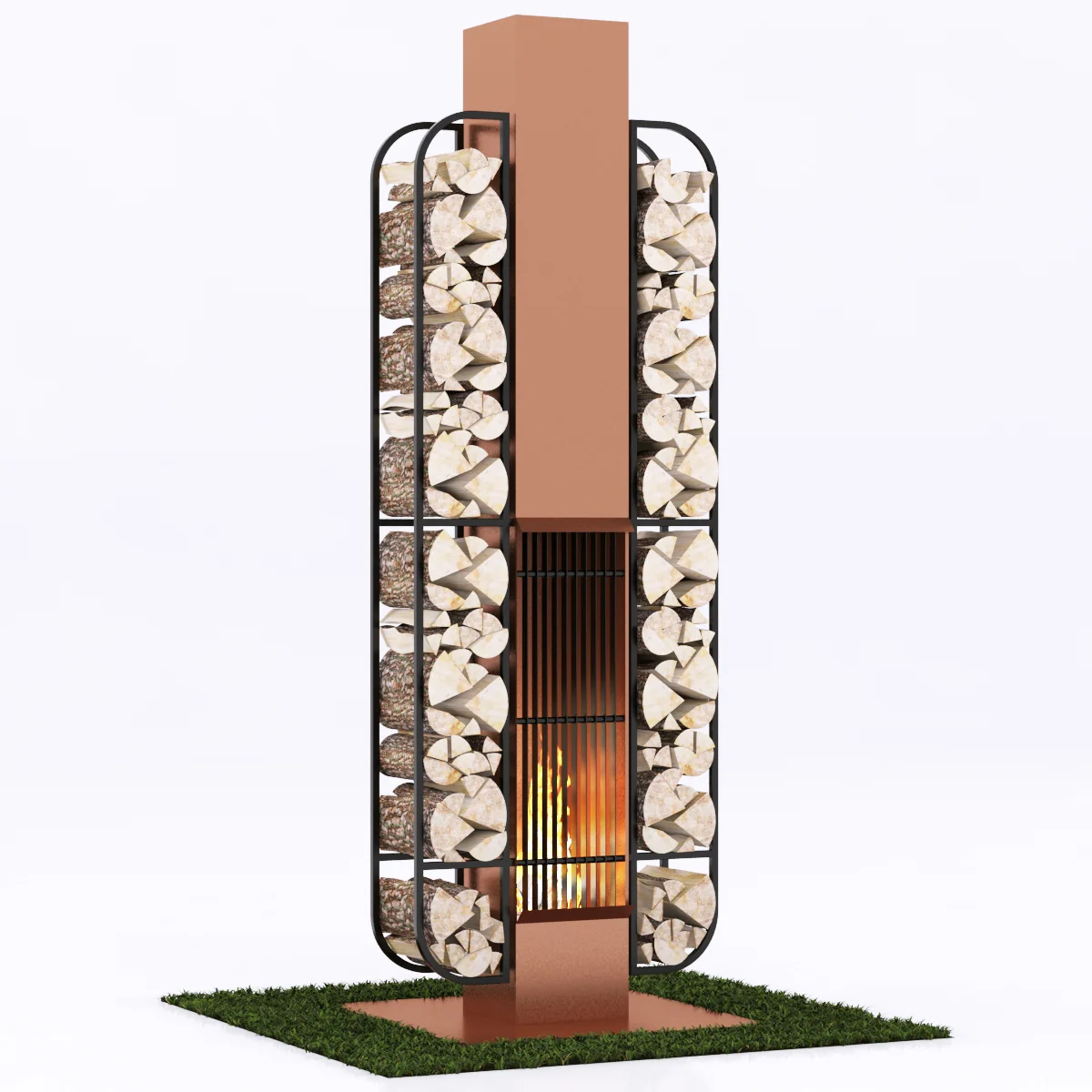 AK47 Design Thor Fireplace — 3D model preview 2
