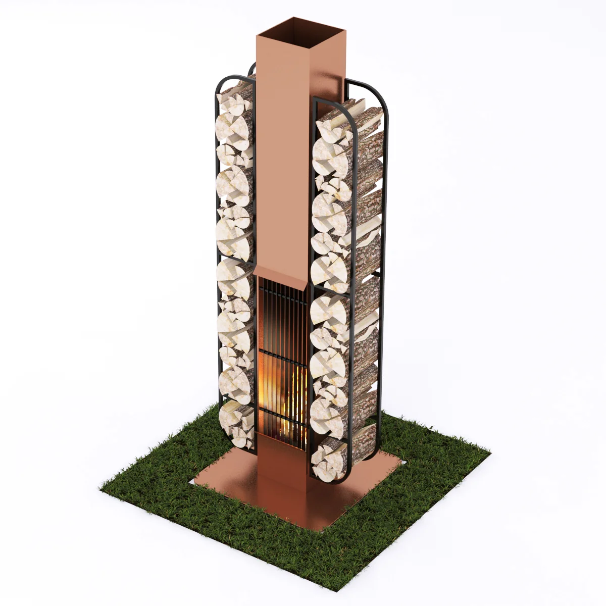 AK47 Design Thor Fireplace — 3D model preview 3