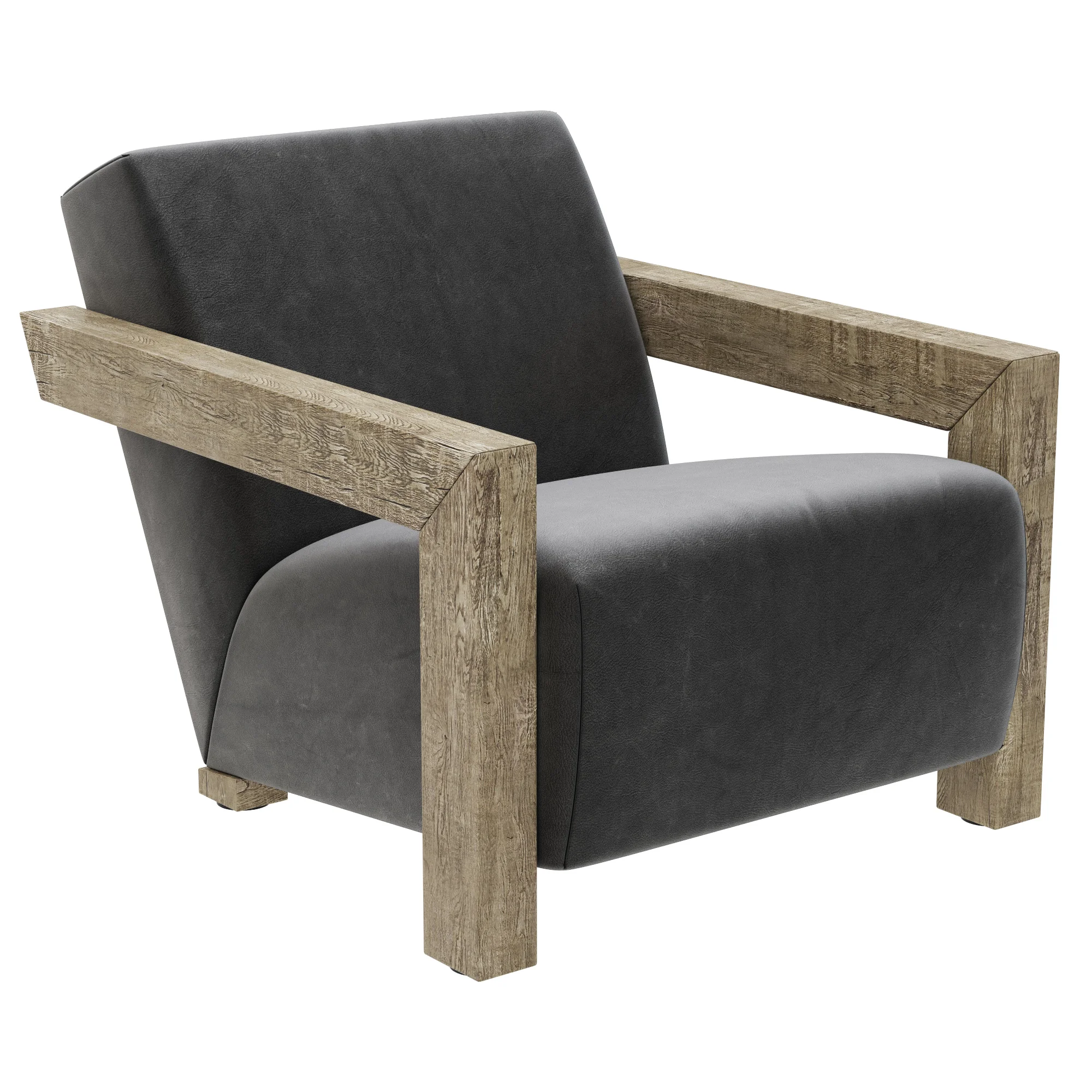 Restoration Hardware Alta Leather Chair — 3D model preview 1