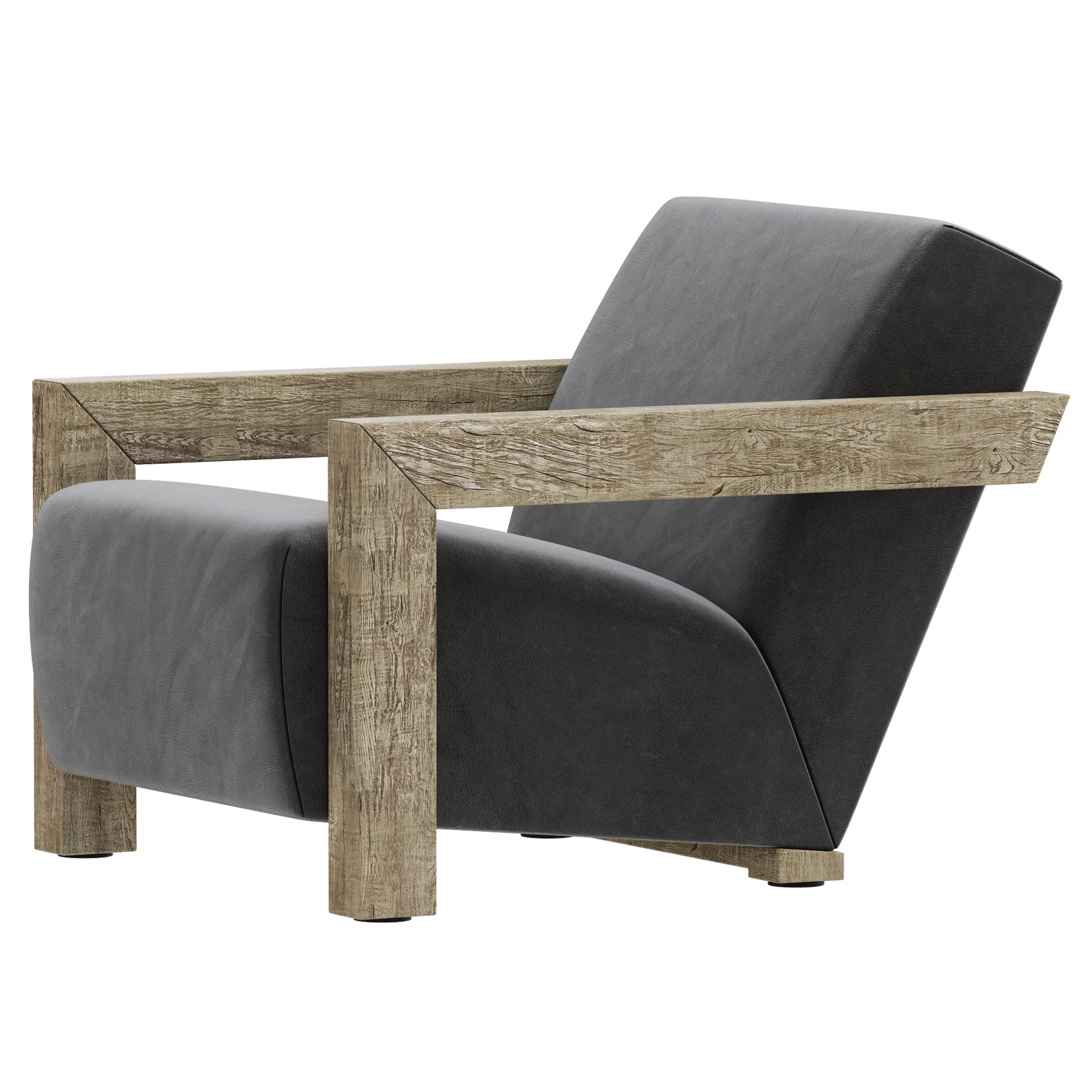 Restoration Hardware Alta Leather Chair — 3D model preview 2