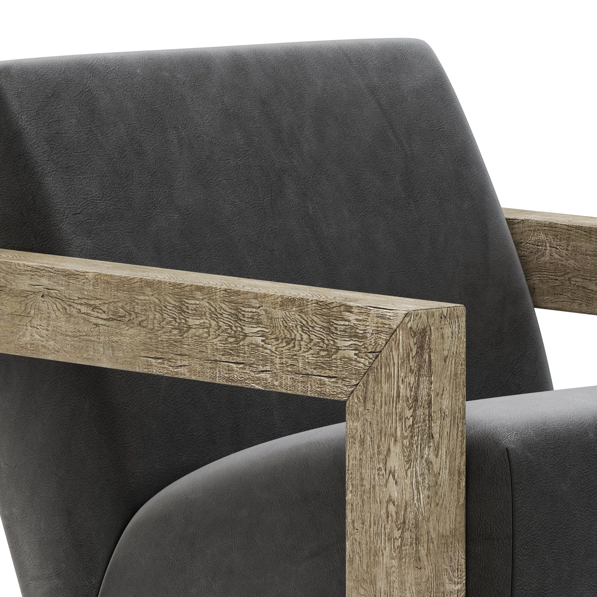 Restoration Hardware Alta Leather Chair — 3D model preview 3