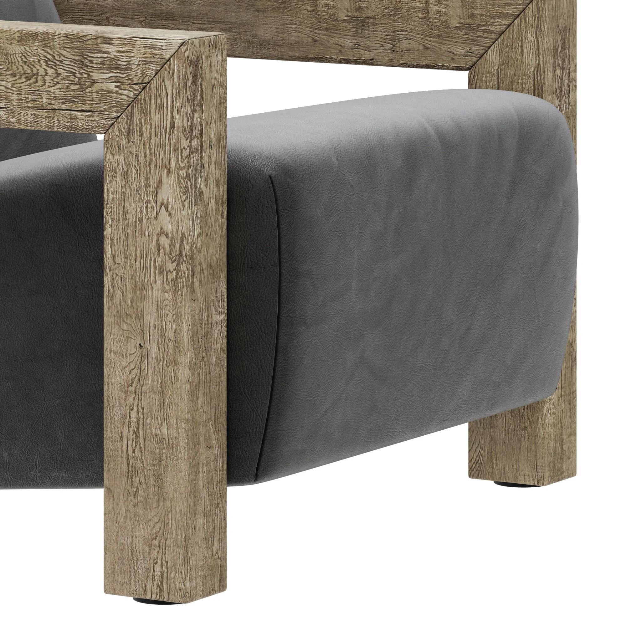 Restoration Hardware Alta Leather Chair — 3D model preview 5