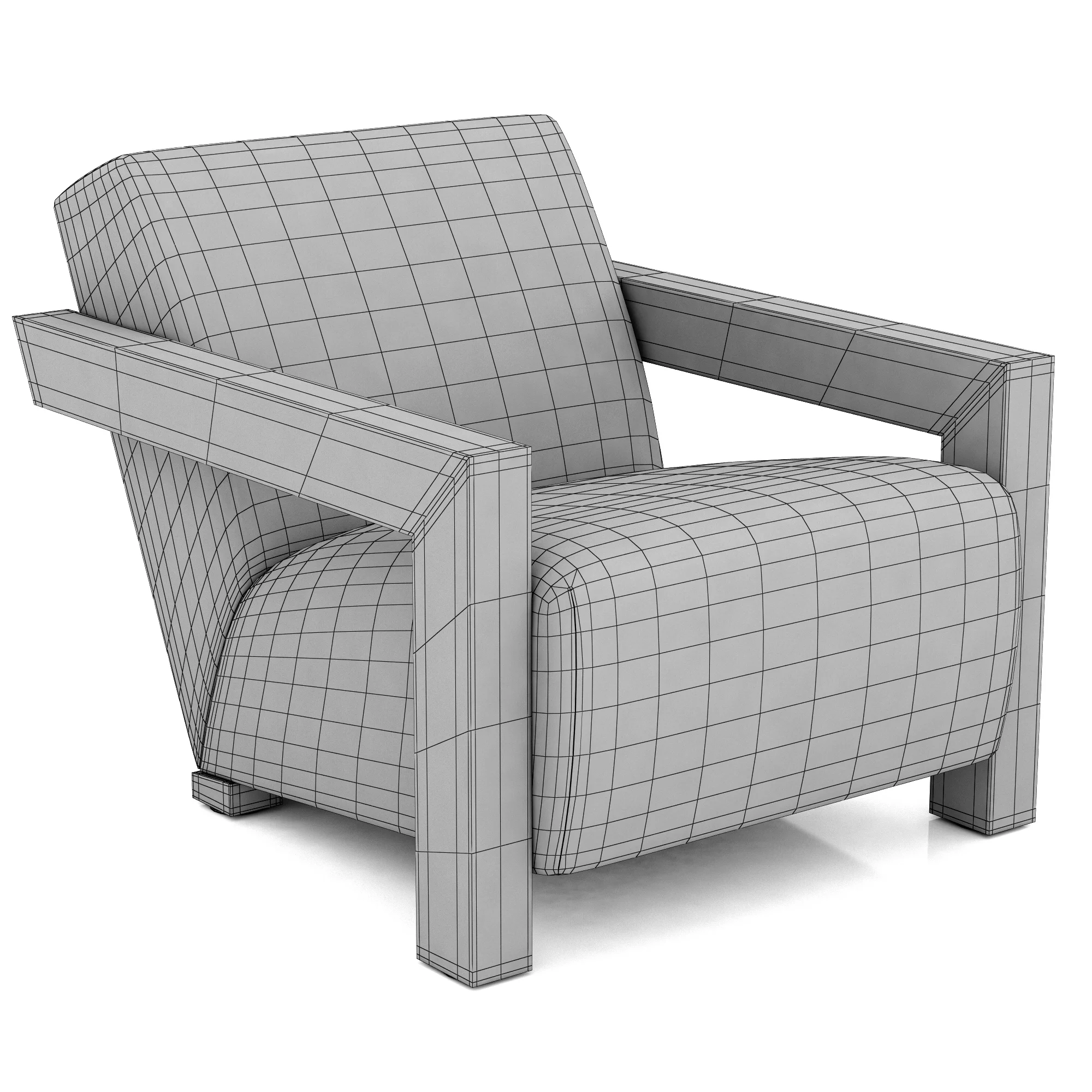 Restoration Hardware Alta Leather Chair — 3D model preview 7