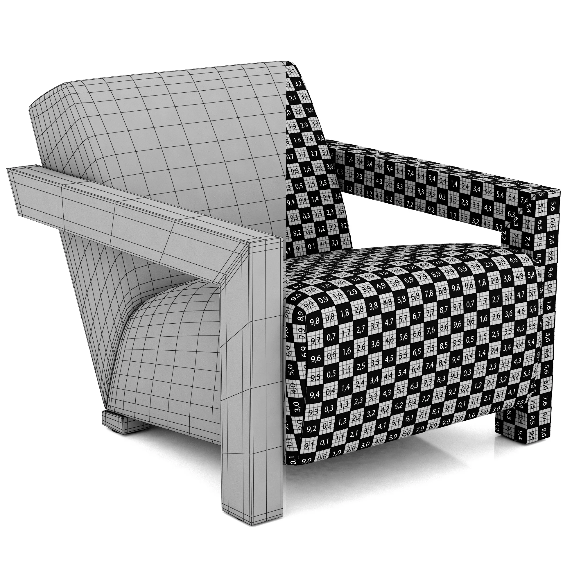 Restoration Hardware Alta Leather Chair — 3D model preview 8