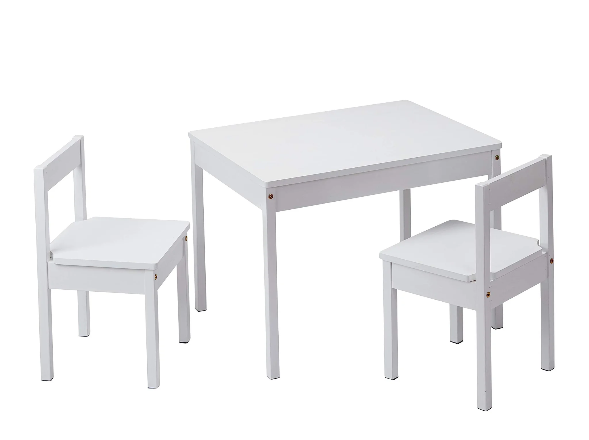 White Wooden Kids Table and Chair Set