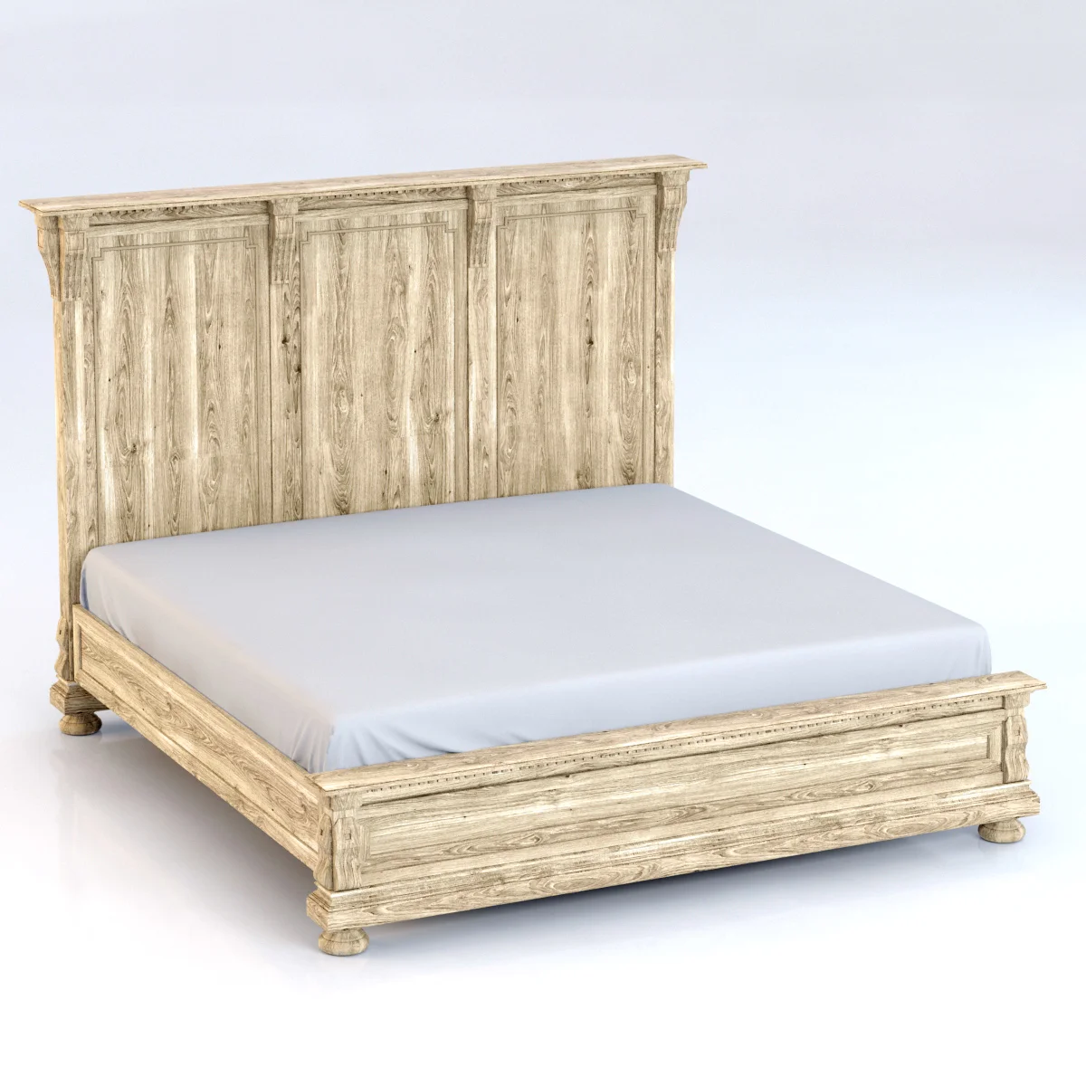 Restoration Hardware St James King Bed Without Footboard — 3D model preview 4