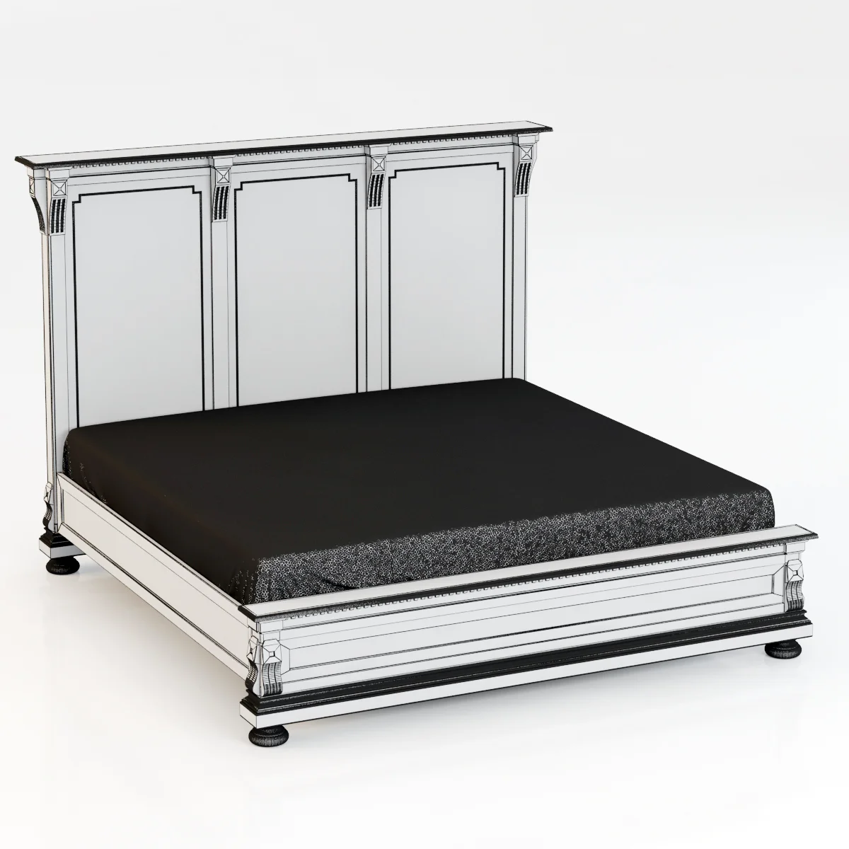 Restoration Hardware St James King Bed Without Footboard — 3D model preview 5