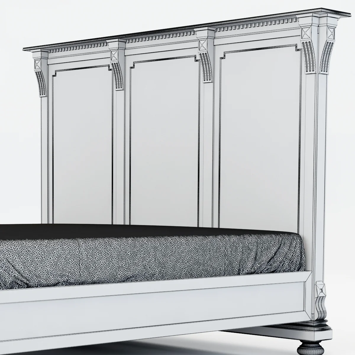 Restoration Hardware St James King Bed Without Footboard — 3D model preview 7