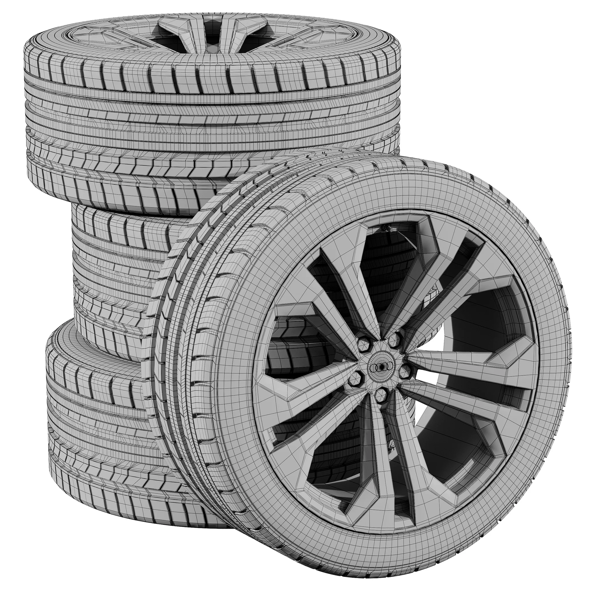 Audi Tires 3 — 3D model preview 4