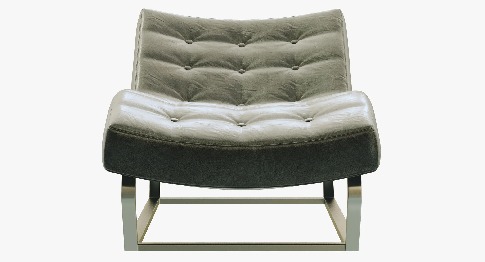 RH Modern Heath Box Leather Chaise — 3D model preview 11