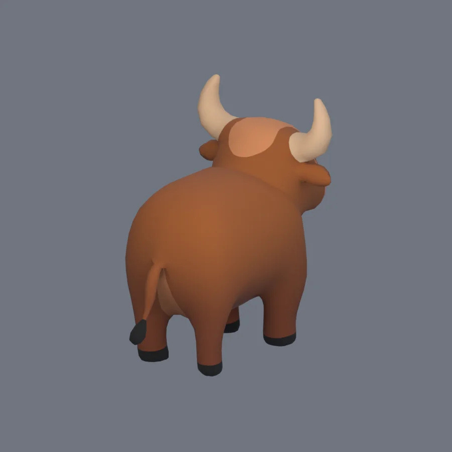 Stylized Animal Bull, 3D model preview 7