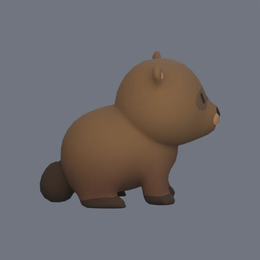 Stylized Animal Beaver, 3D model preview 5