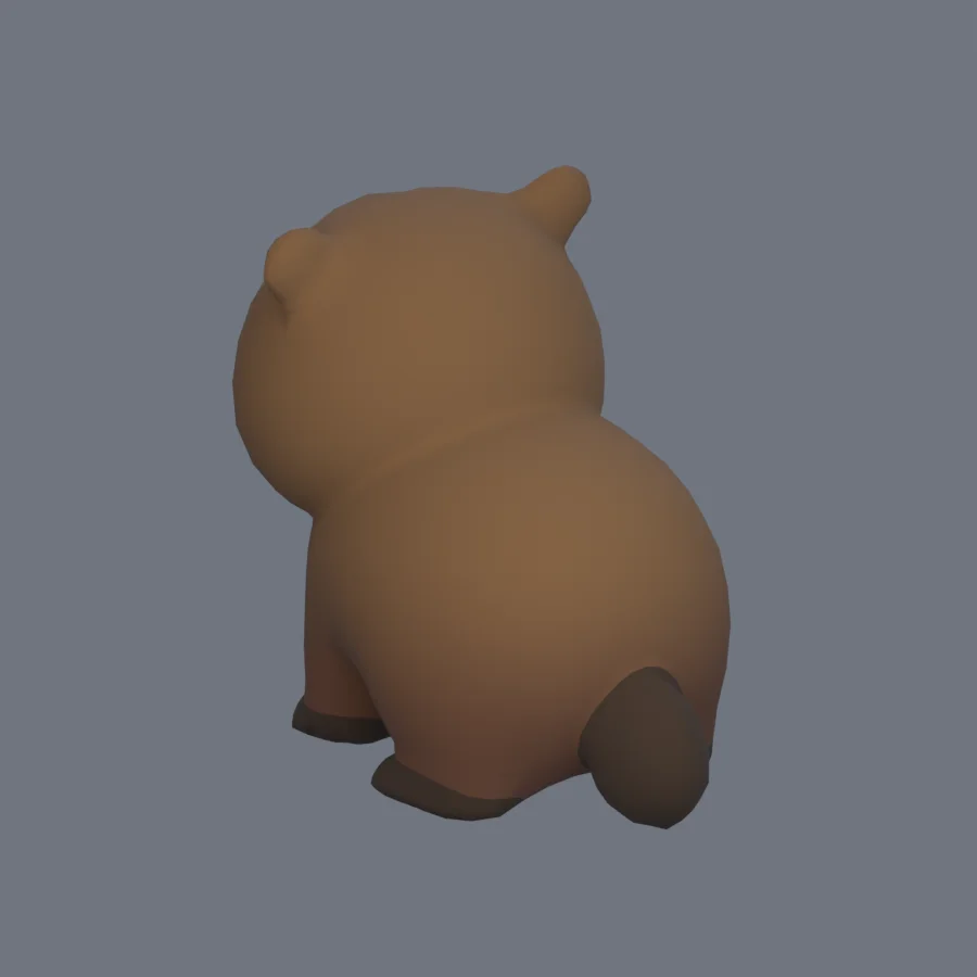 Stylized Animal Beaver, 3D model preview 6