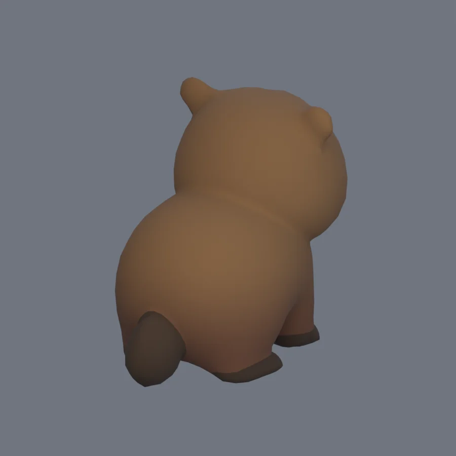 Stylized Animal Beaver, 3D model preview 7