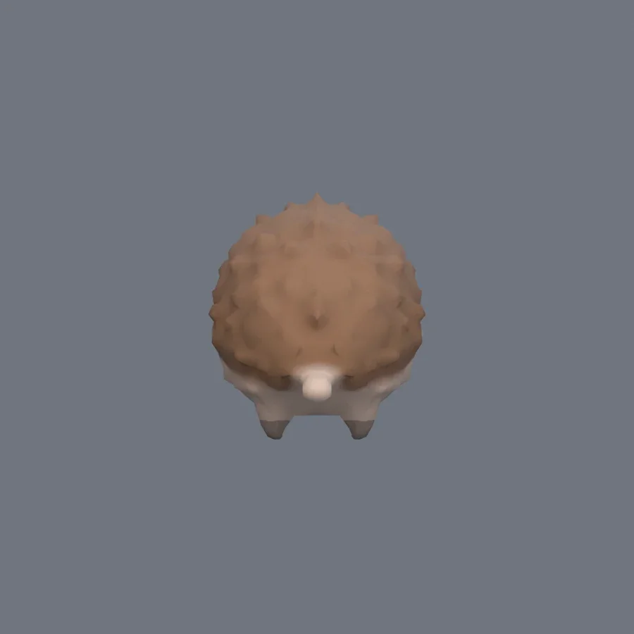 Stylized Animal Hedgehog, 3D model preview 4