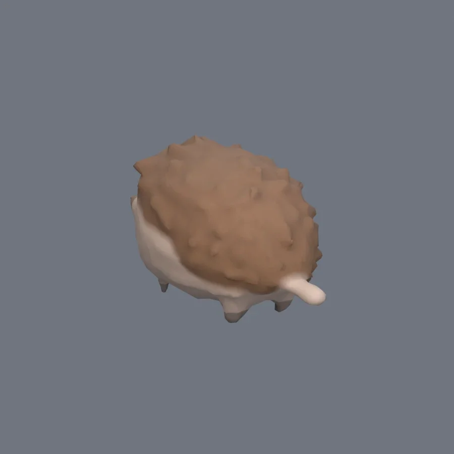 Stylized Animal Hedgehog, 3D model preview 6