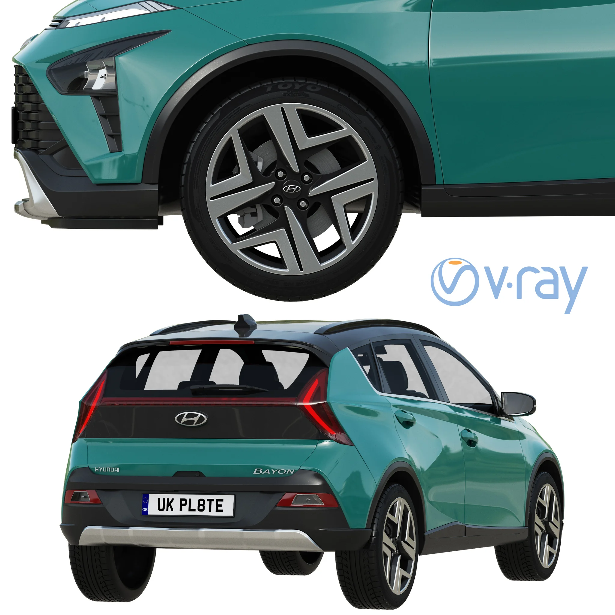 Hyundai Bayon, 3D model preview 4