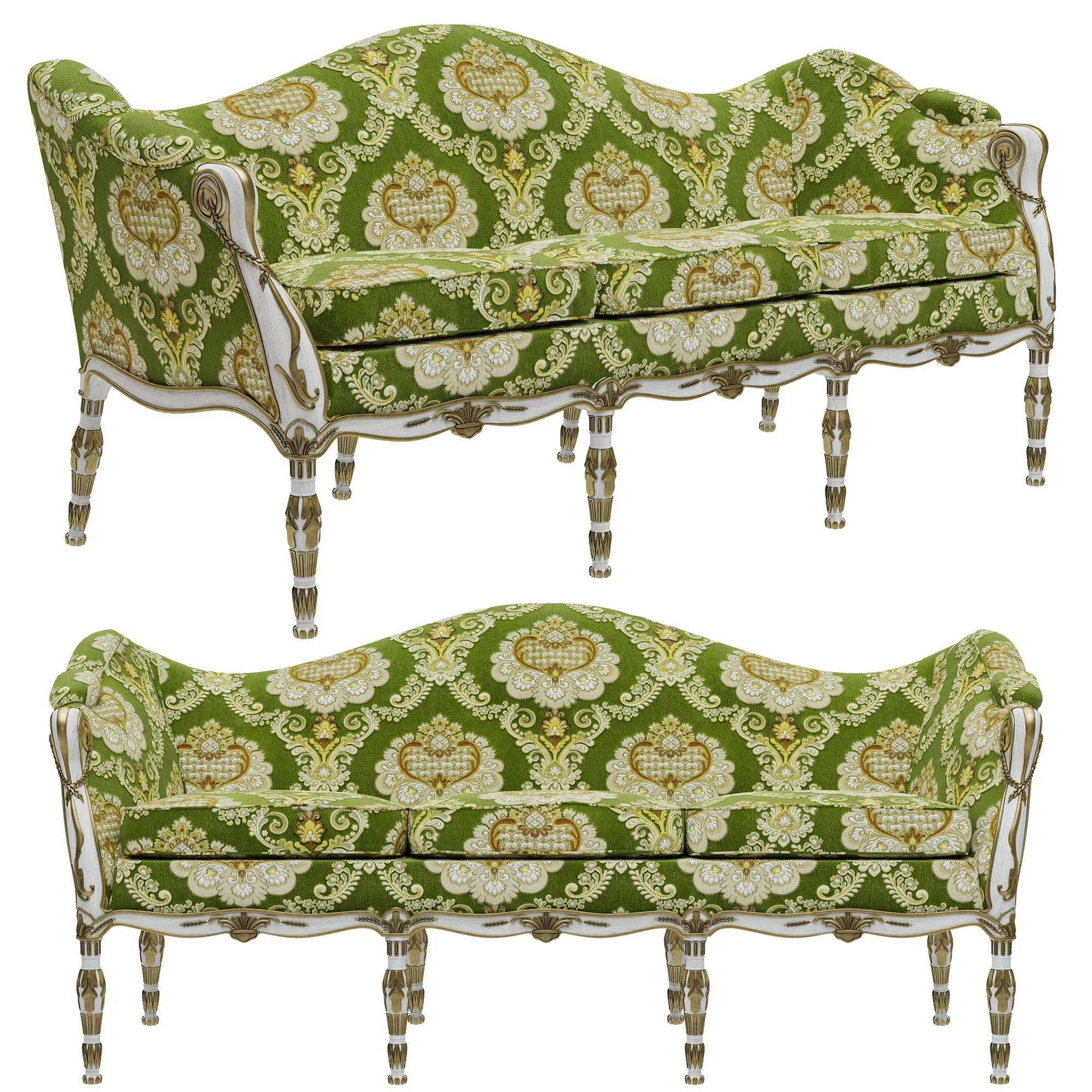 George III Settee — 3D model preview 2