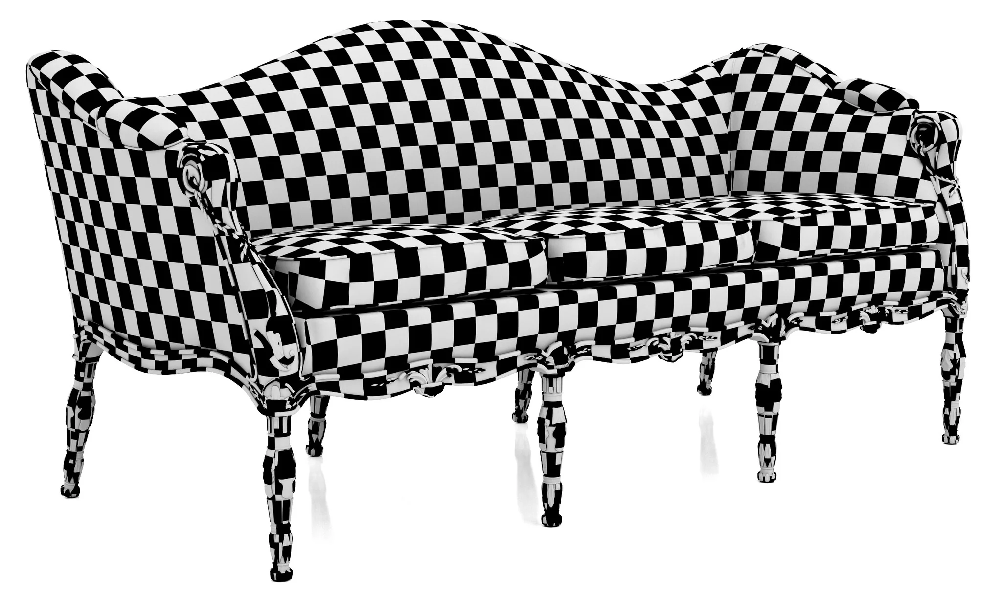 George III Settee — 3D model preview 10
