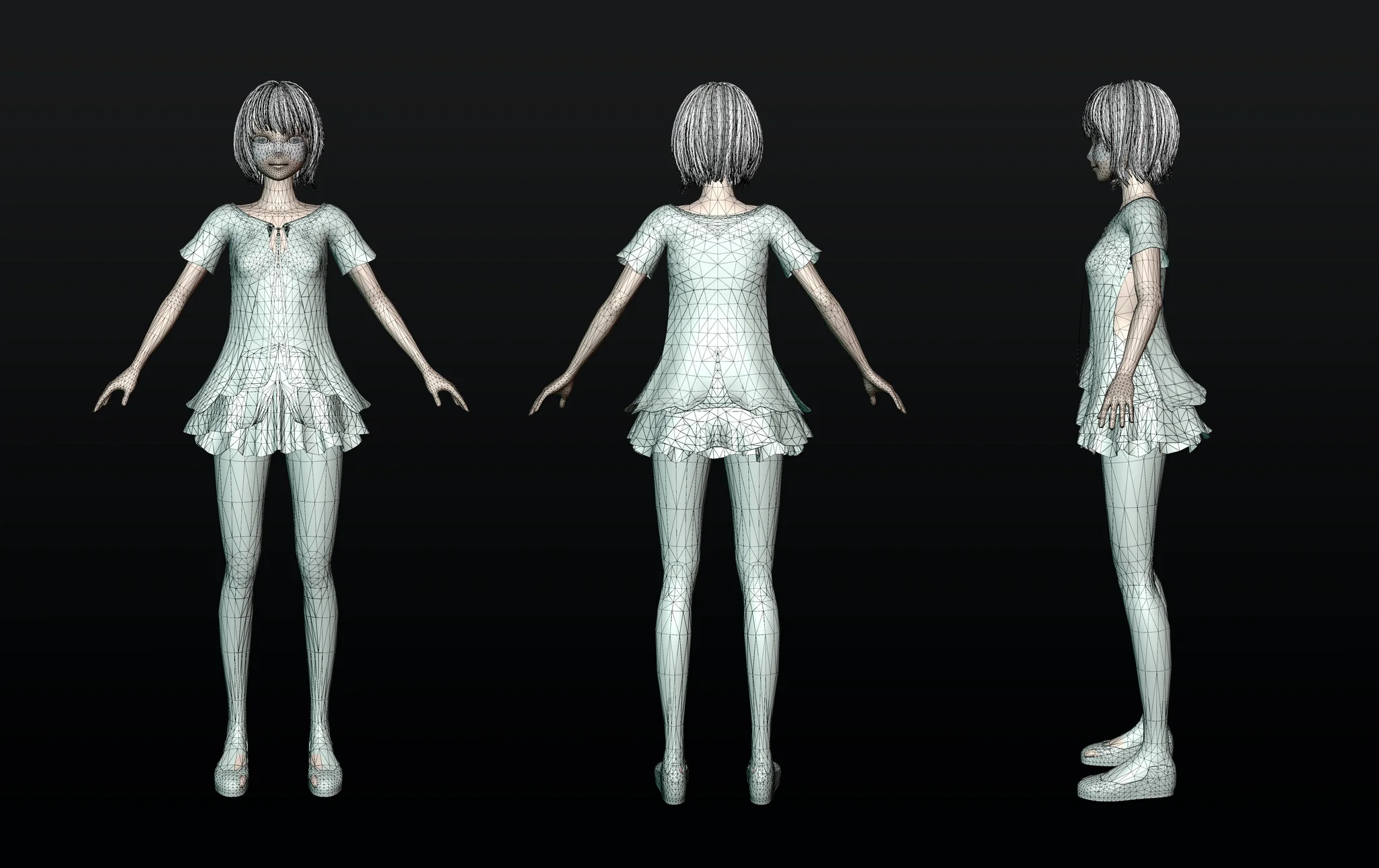 Lecia レシア - Fully Rigged, 3D model preview 2