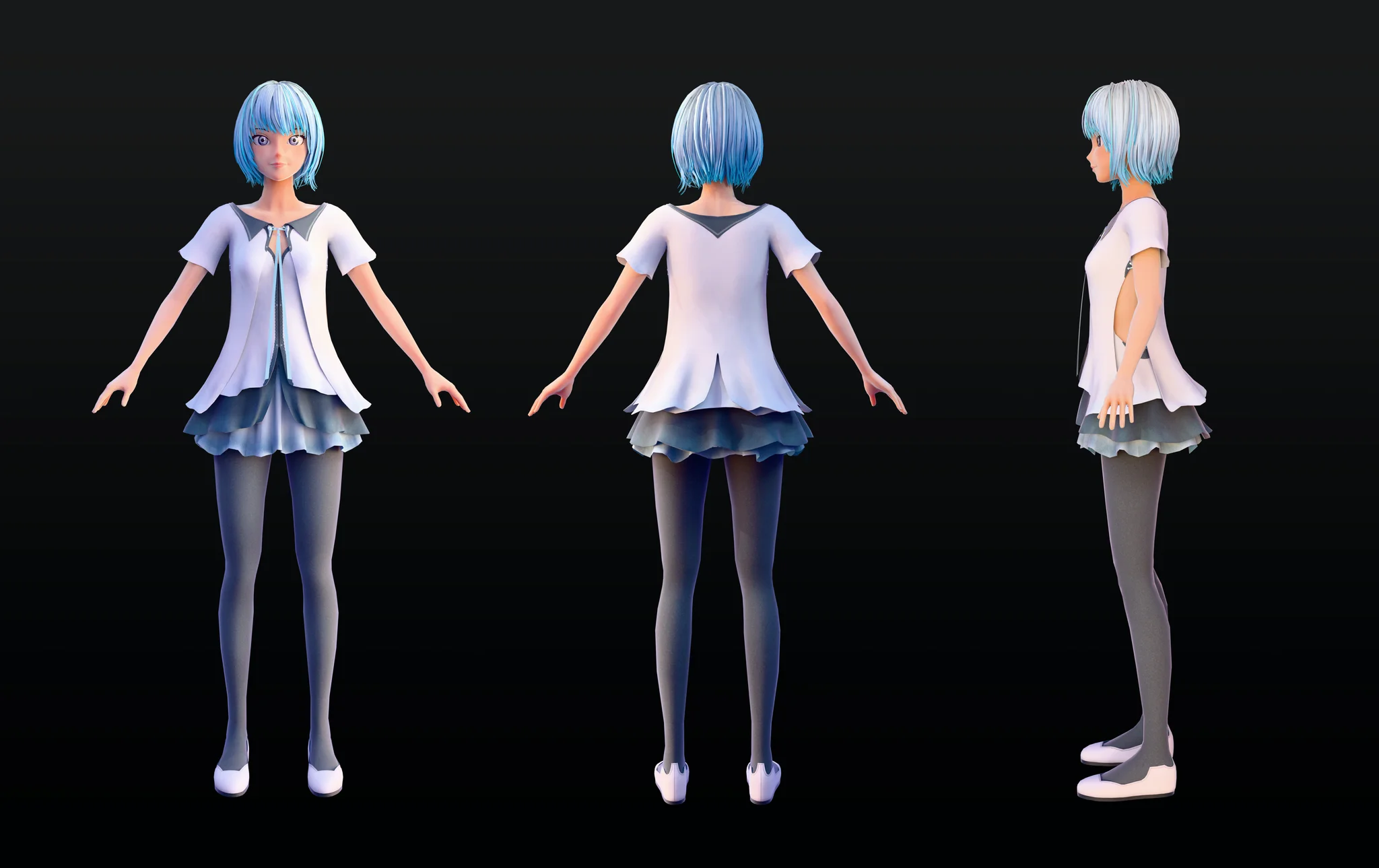 Lecia レシア - Fully Rigged, 3D model preview 1