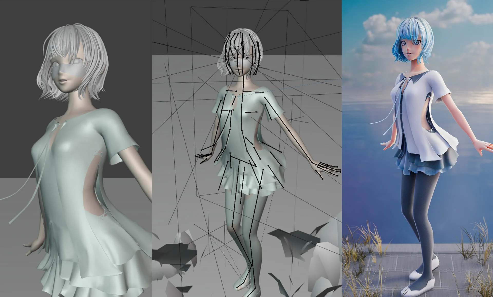 Lecia レシア - Fully Rigged, 3D model preview 3