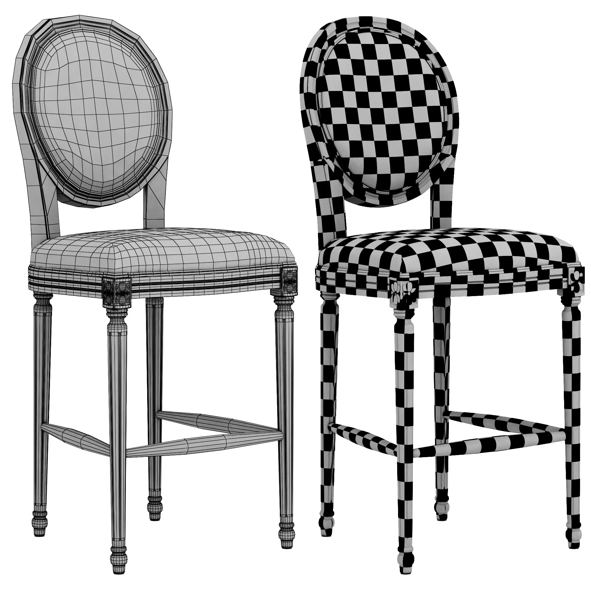 Loft Concept French Chairs Provence Bar — 3D model preview 9