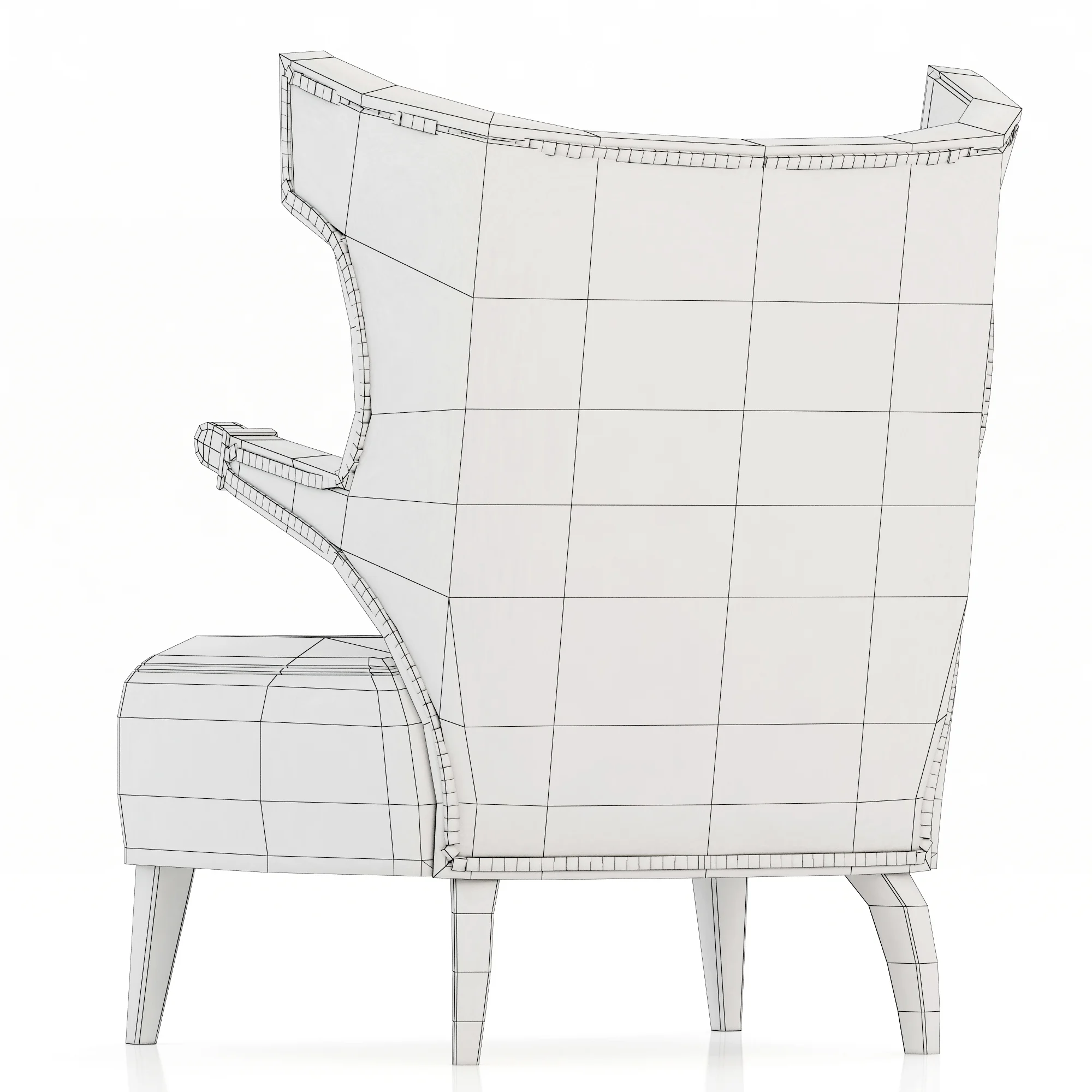 Brabbu Sika Armchair, 3D model preview 2