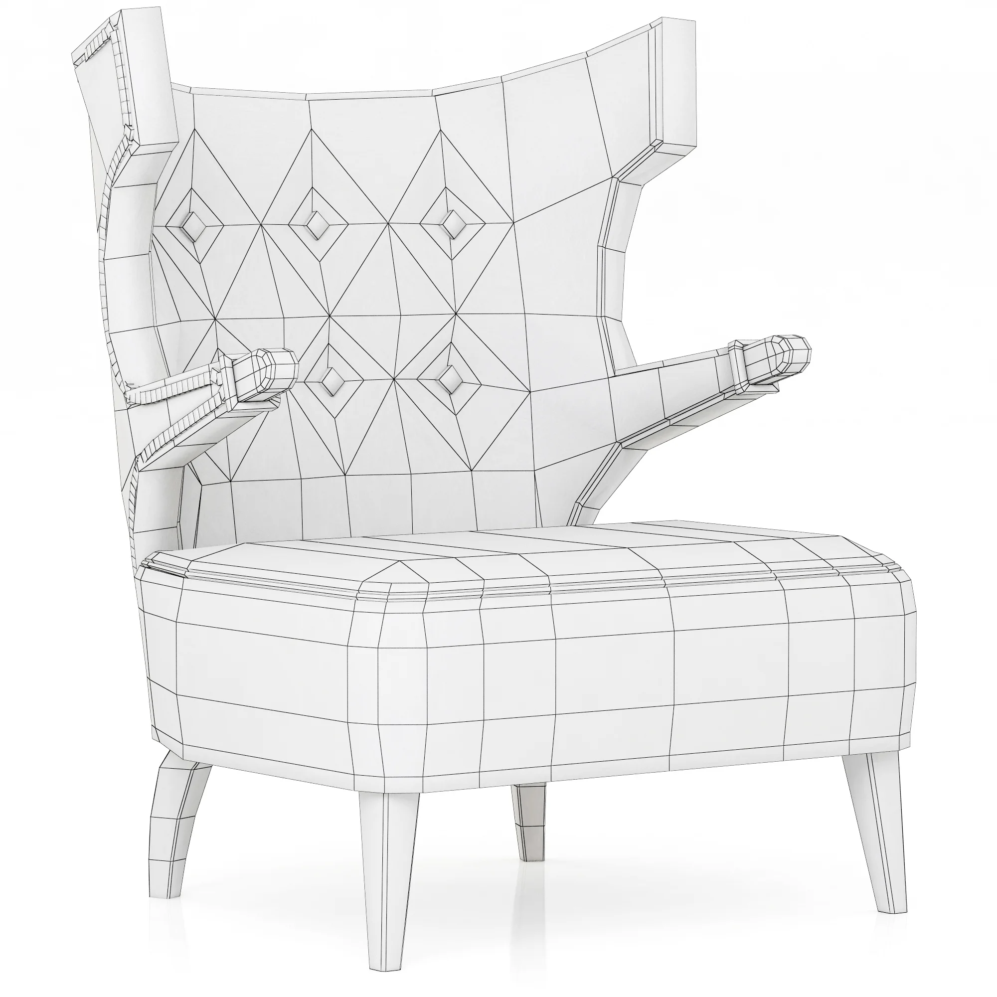 Brabbu Sika Armchair, 3D model preview 5