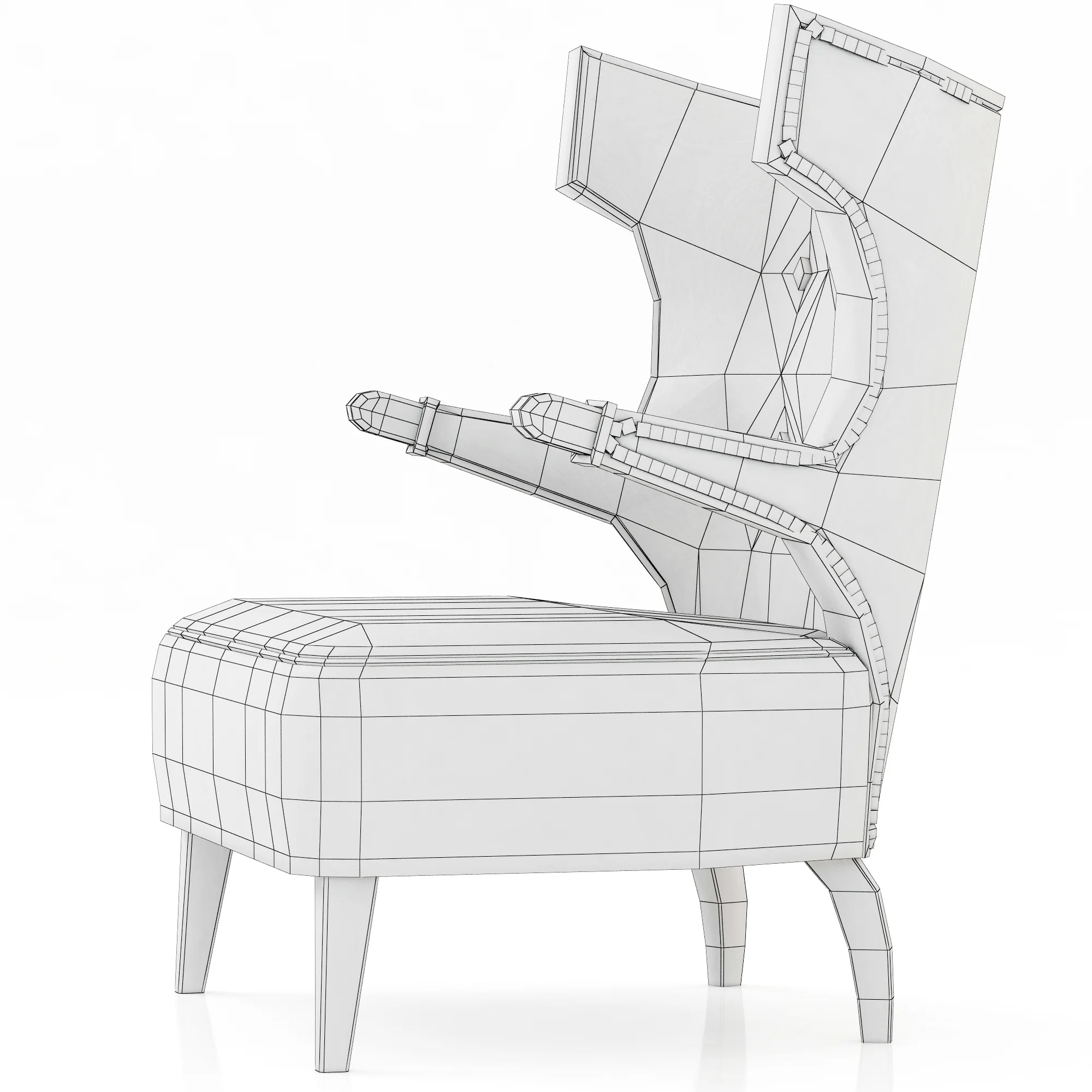 Brabbu Sika Armchair, 3D model preview 8