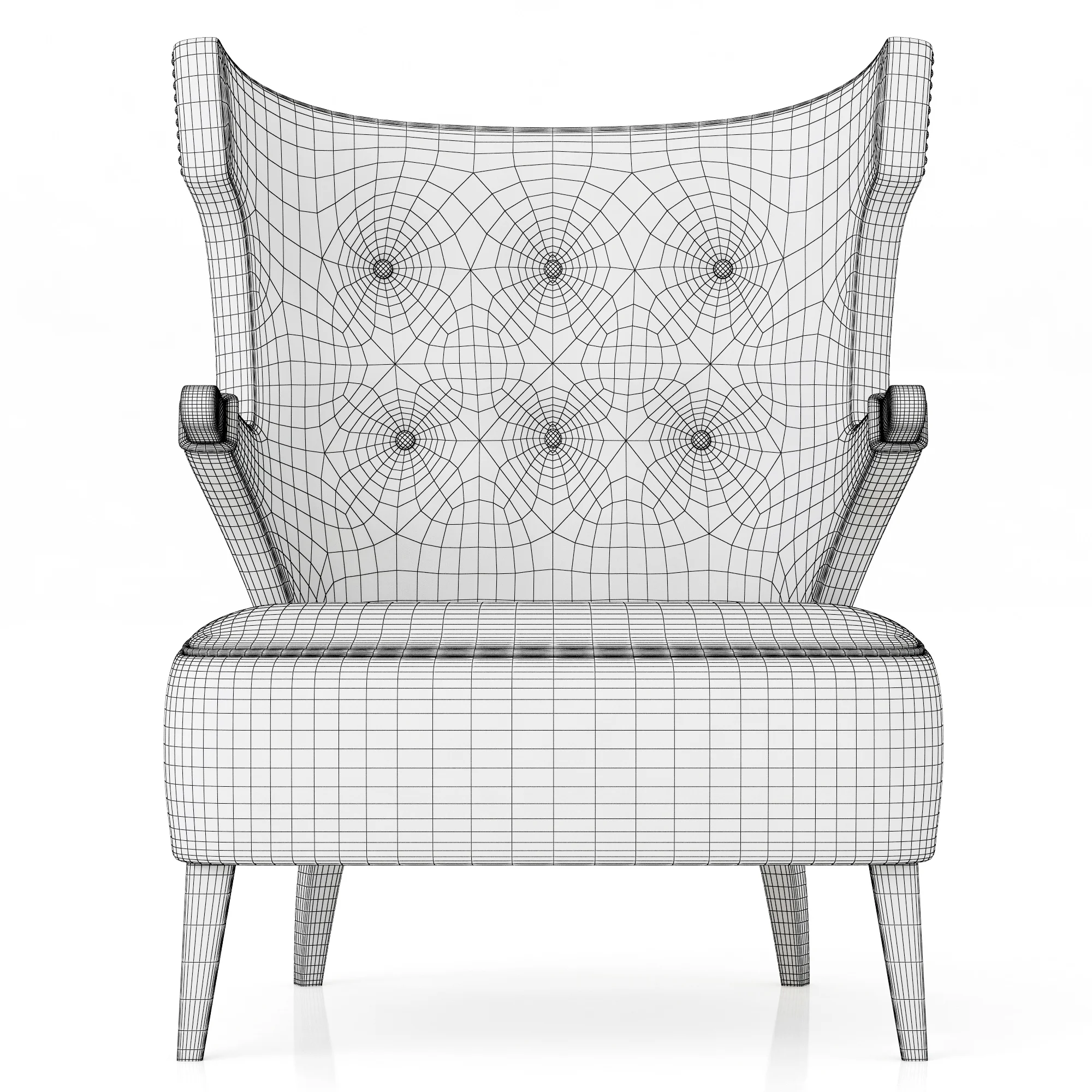 Brabbu Sika Armchair, 3D model preview 10
