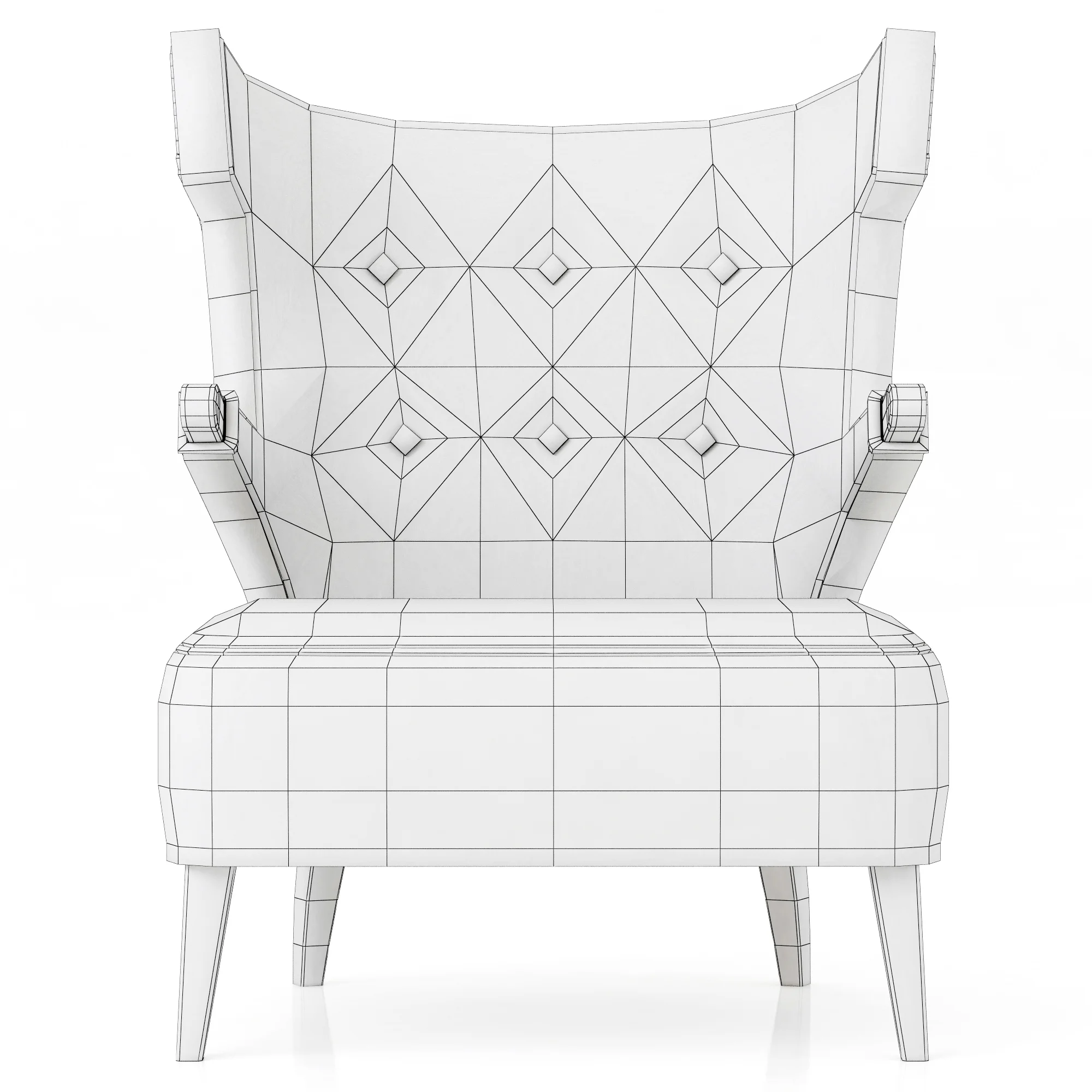 Brabbu Sika Armchair, 3D model preview 11