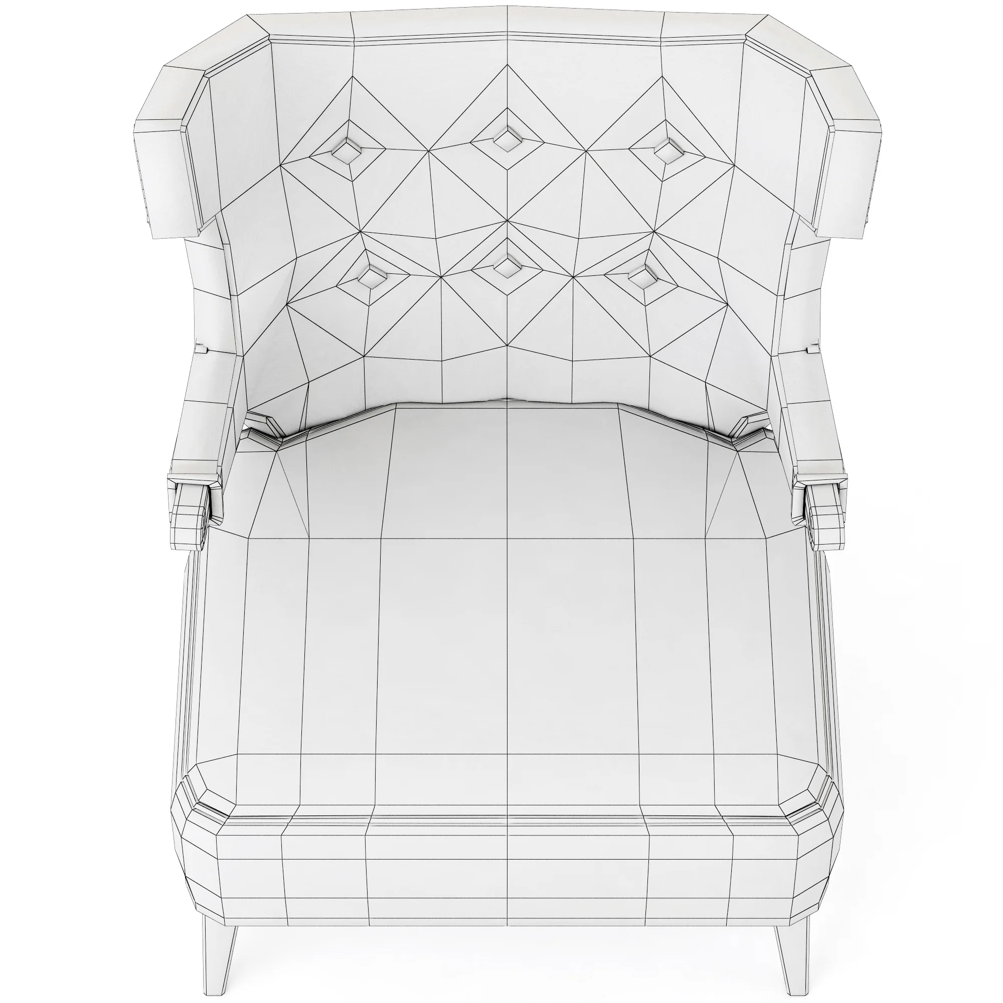 Brabbu Sika Armchair, 3D model preview 17