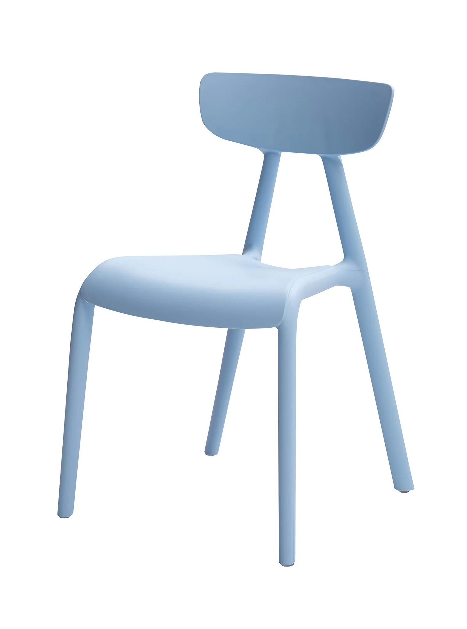 Modern Stackable Kids Chair - Light Blue Plastic