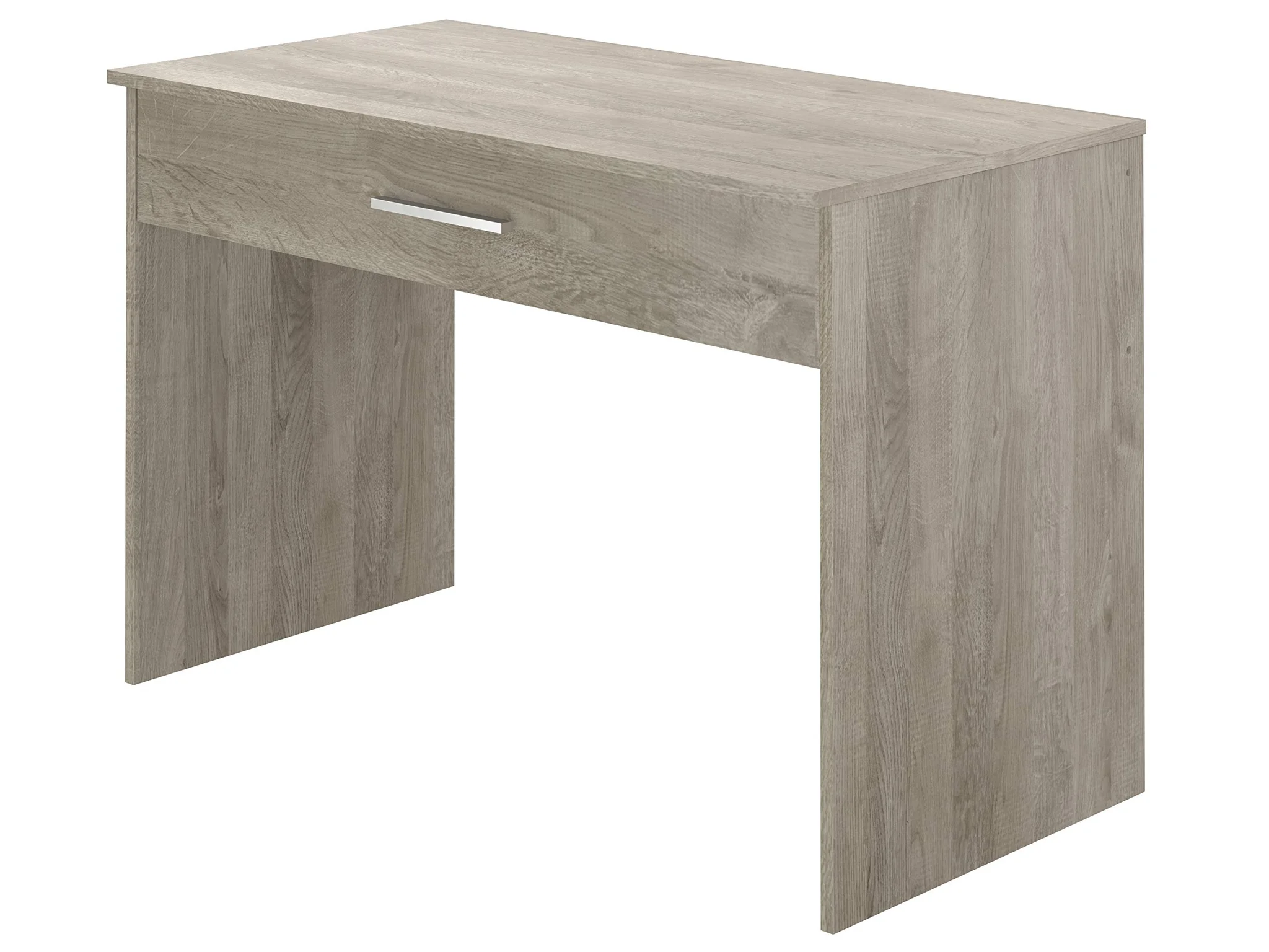 Modern Oak Finish Writing Desk with Single Drawer