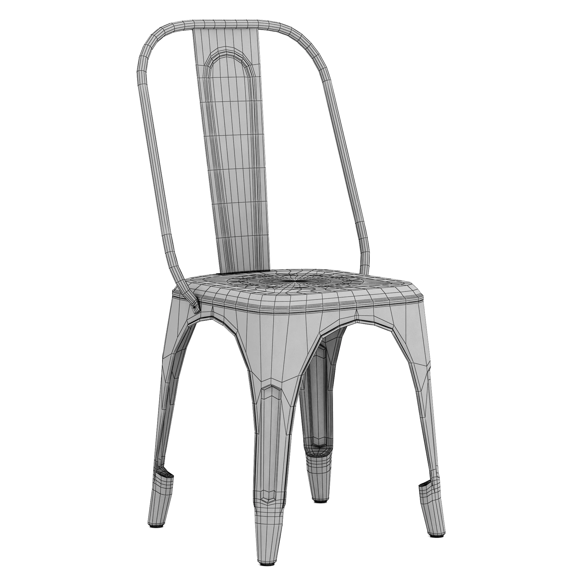 Restoration Hardware Remy Side Chair — 3D model preview 8