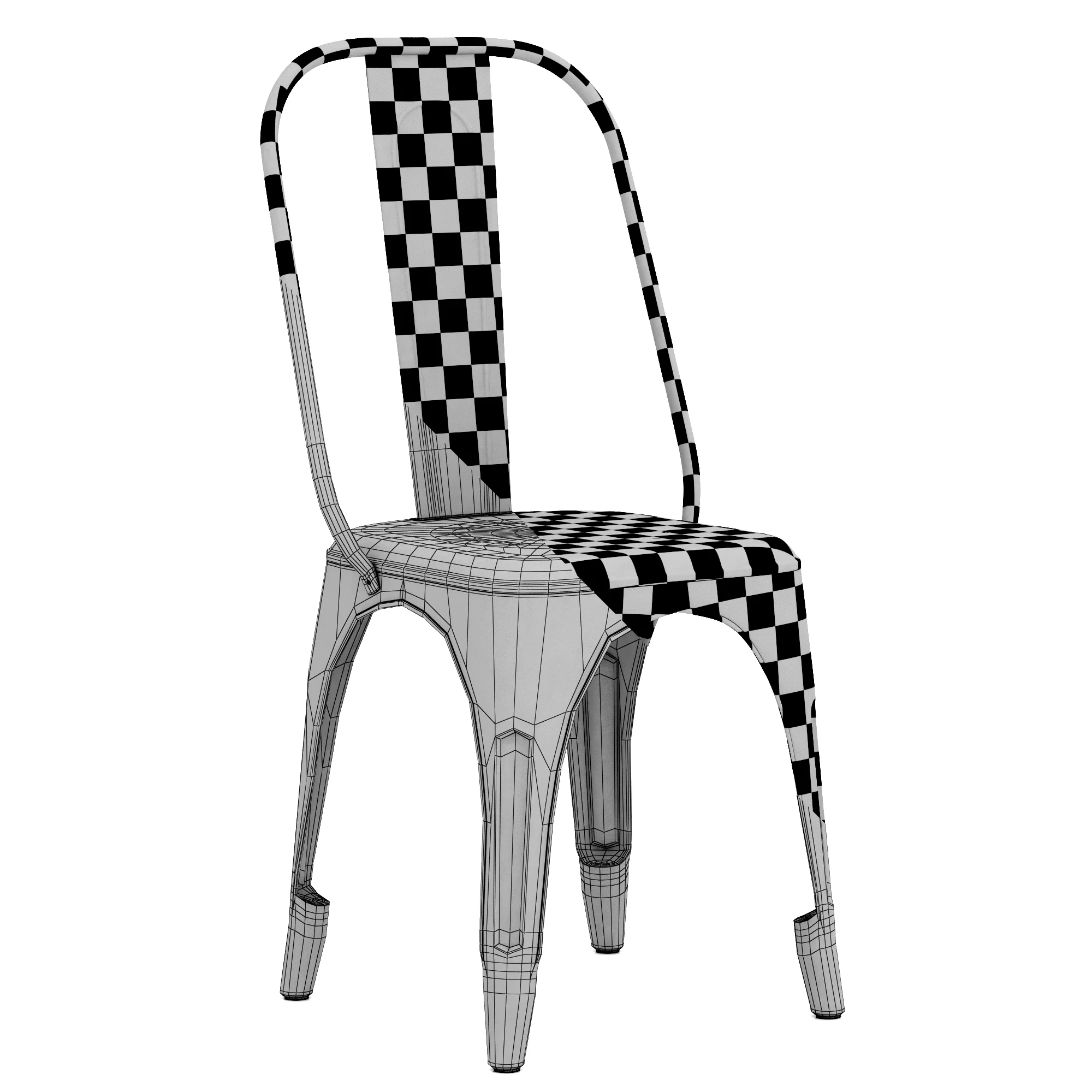 Restoration Hardware Remy Side Chair — 3D model preview 9