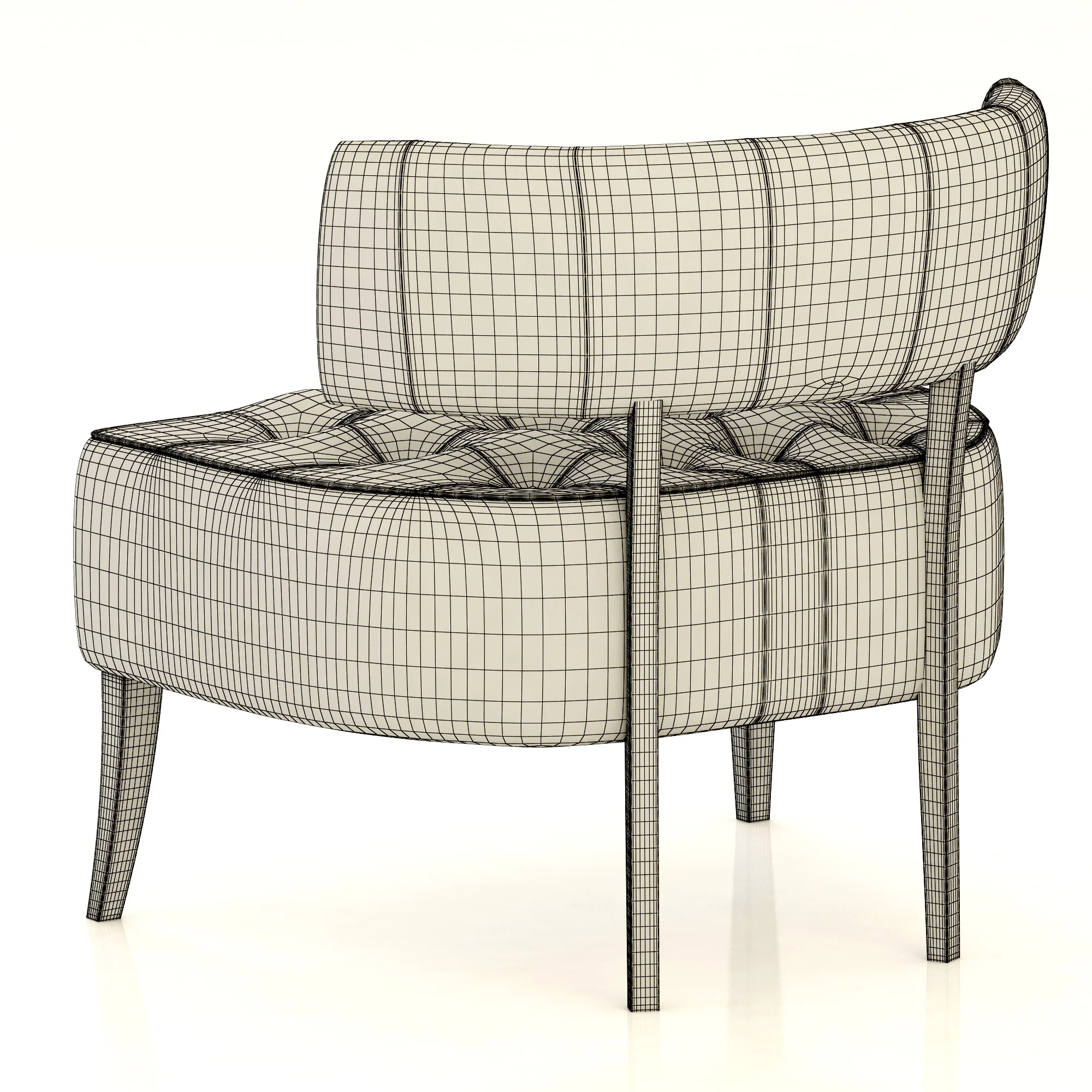 Brabbu ZULU Armchair — 3D model preview 7