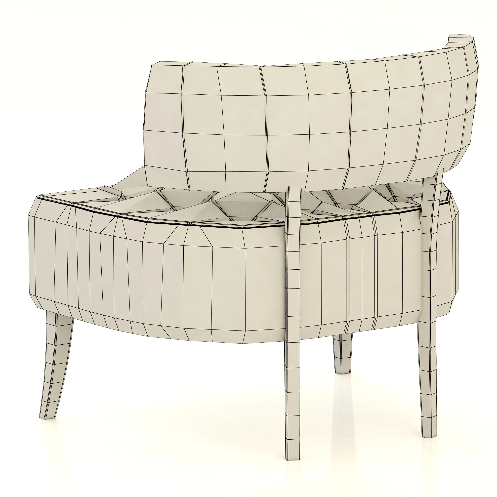 Brabbu ZULU Armchair — 3D model preview 8