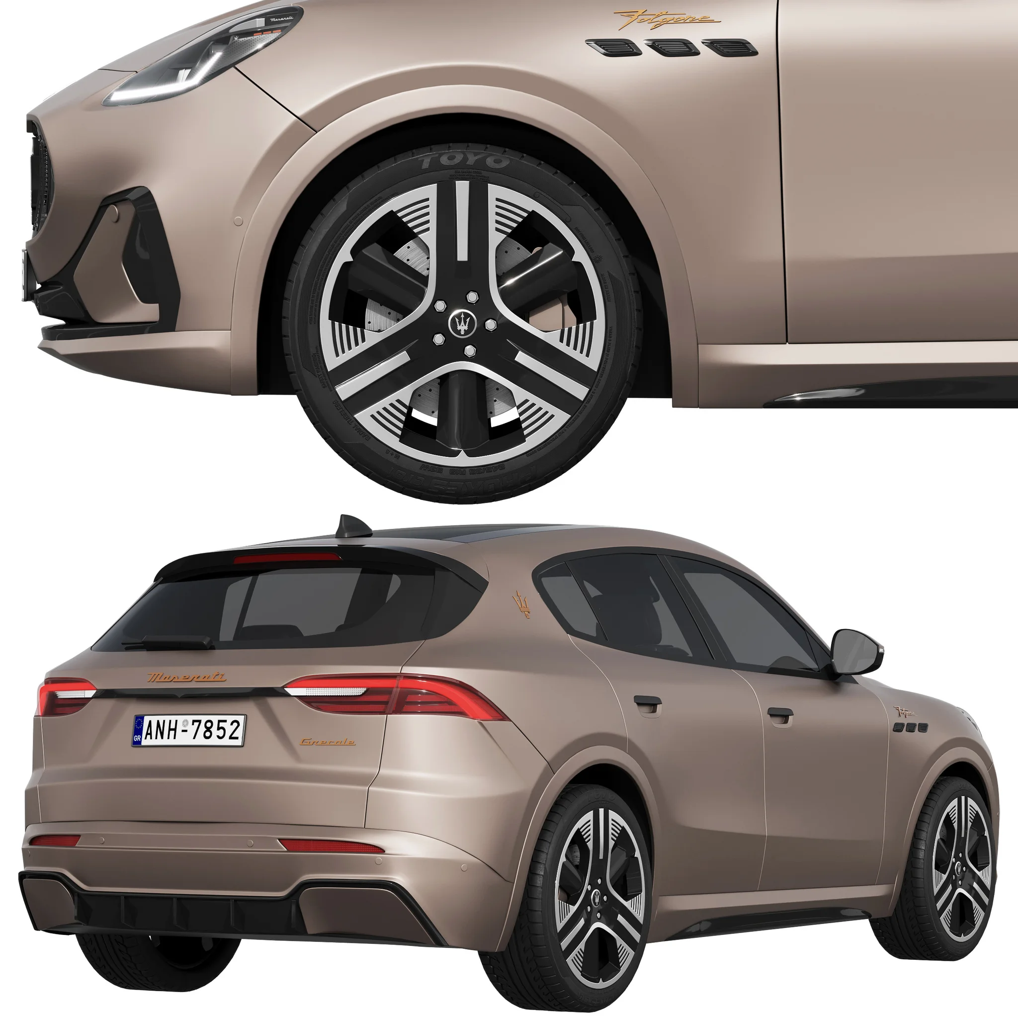 Maserati Grecale Folgore, 3D model preview 2